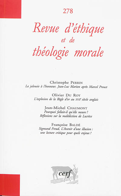 Revue d'éthique et de théologie morale, n° 278