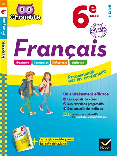 Français 6e, cycle 3, 11-12 ans : nouveau programme, réforme du collège