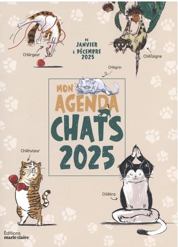 Mon agenda chat 2025 : de janvier à décembre 2025