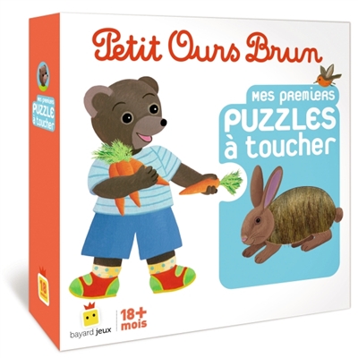 jeu petit ours brun : mes premiers puzzles à toucher