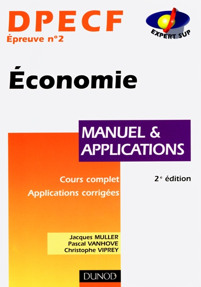 Economie, DPECF épreuve n° 2 : manuel et applications