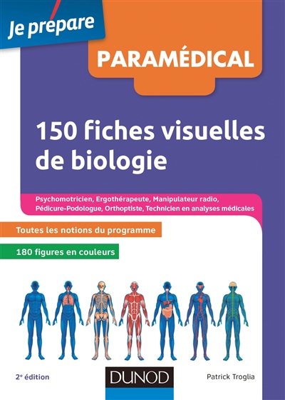 150 fiches visuelles de biologie : psychomotricien, ergothérapeute, manipulateur radio,  pédicure-podologue, orthoptiste, technicien en analyses médicales