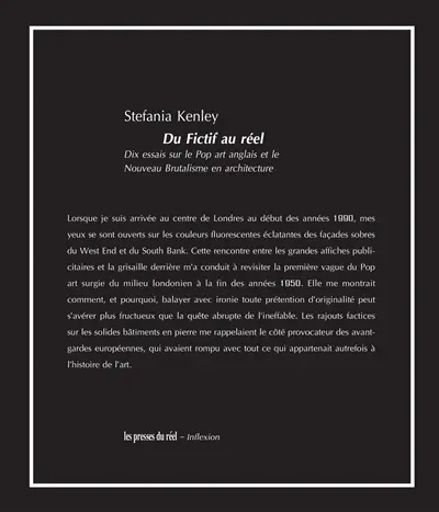 Du fictif au réel : dix essais sur le pop art anglais et le Nouveau brutalisme en architecture
