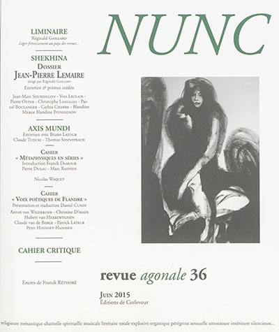 Nunc, n° 36. Dossier Jean-Pierre Lemaire