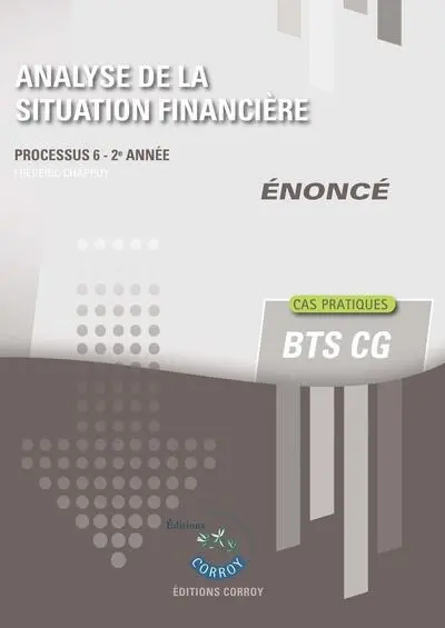 Analyse de la situation financière : processus 6, 2e année, BTS CG : cas pratiques, énoncé