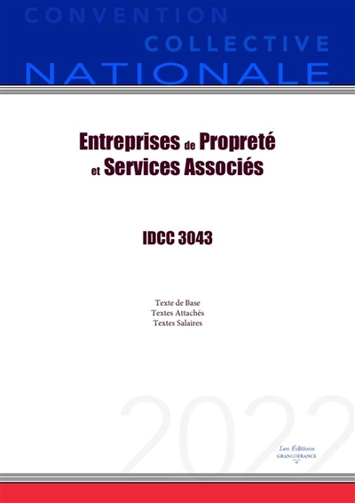 Convention Collective Nationale Entreprises de Propreté et Services Associés IDCC 3043