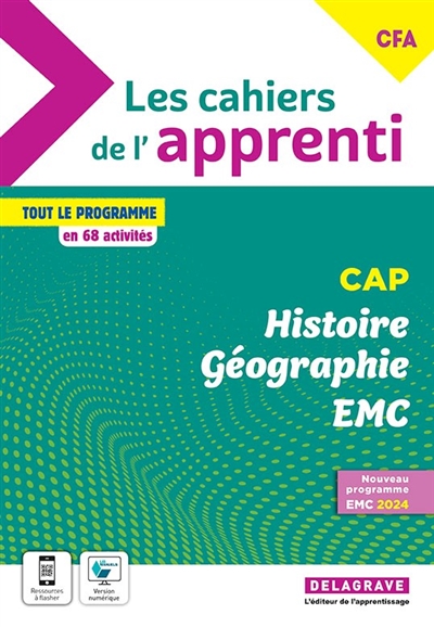 Histoire géographie EMC, CAP, CFA : tout le programme en 68 activités : nouveau programme EMC 2024