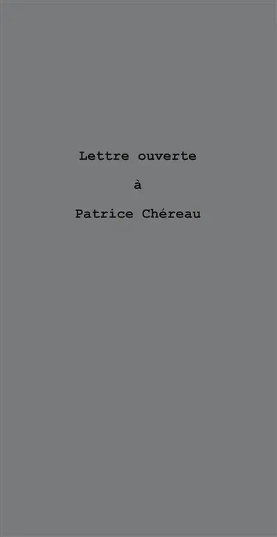 Lettre ouverte à Patrice Chéreau
