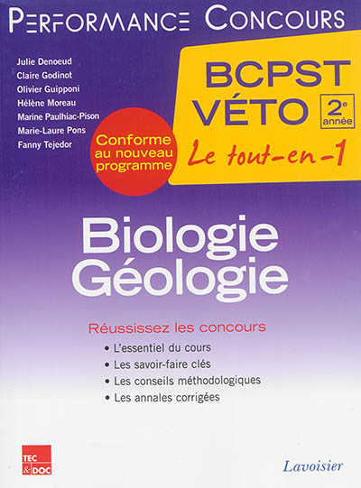 Biologie-géologie 2e année BCPST-Véto