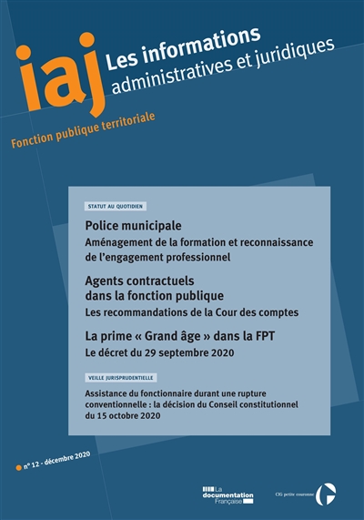Informations administratives et juridiques, n° 12 (2020)