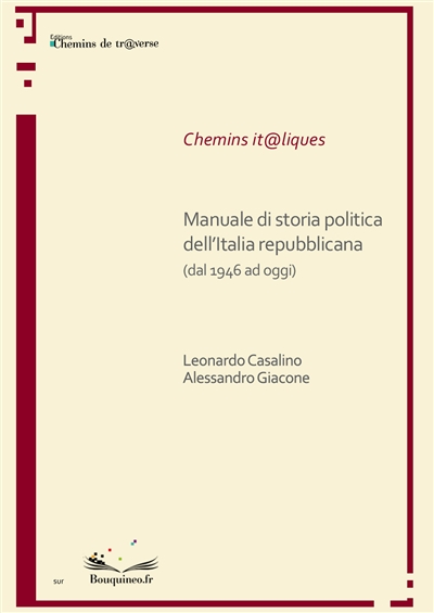 Manuale di storia politica dell'Italia repubblicana.