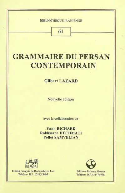 Grammaire du persan contemporain