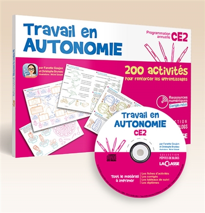 TRAVAIL EN AUTONOMIE CE2 (livre + ressources numérique) : Programmation annuelle, 200 activités pour renforcer les apprentissages