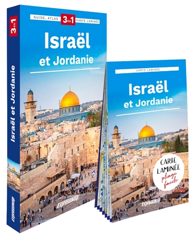 Israël et Jordanie : 3 en 1 : guide, atlas, carte laminée