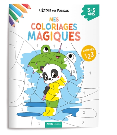 L'école des pandas : mes coloriages magiques : les chiffres