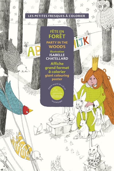 Fête en forêt : affiche grand format à colorier. Party in the woods : giant colouring poster