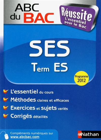 SES terminale ES : programme 2012