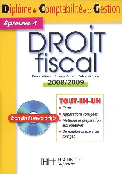 Droit fiscal, épreuve 4 : 2008-2009