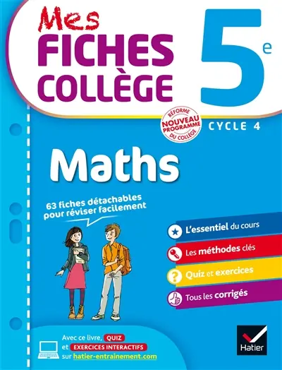Maths 5e, cycle 4