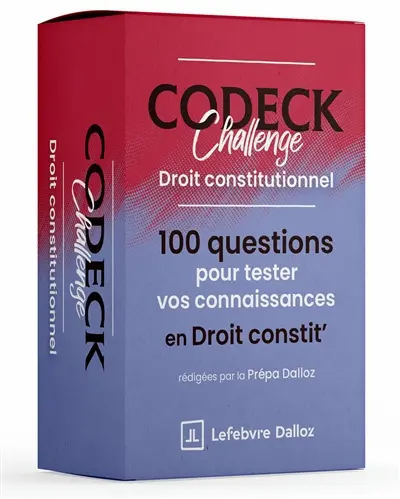 Codeck challenge droit constitutionnel : 100 questions pour tester vos connaissances en droit constit'