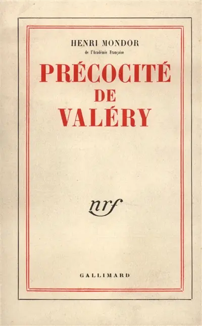 Précocité de Valéry