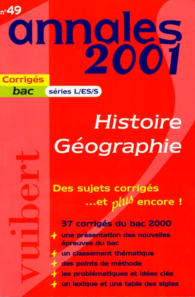 Histoire géographie : séries L, ES, S