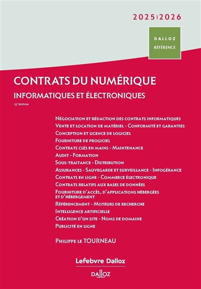 Contrats du numérique : informatiques et électroniques : 2025-2026