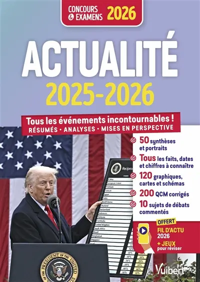 Actualité 2025-2026 : tous les événements incontournables ! : résumés, analyses, mises en perspective, concours & examens 2026