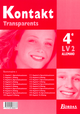 Kontakt, allemand, 4e LV2 : pochette de transparents