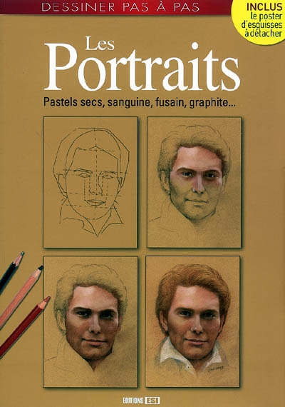 Les portraits : pastels secs, sanguine, fusain, graphite...
