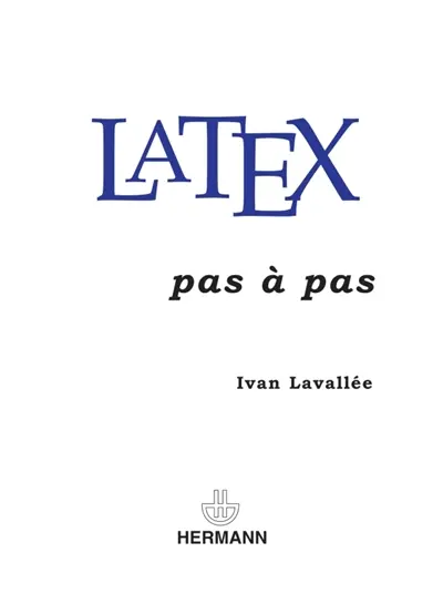 LaTeX pas à pas