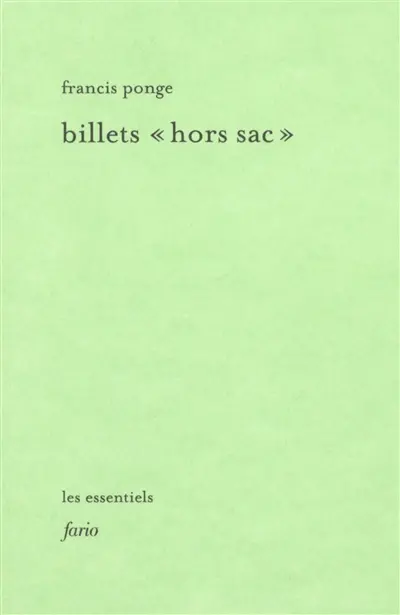 Billets "hors sac"