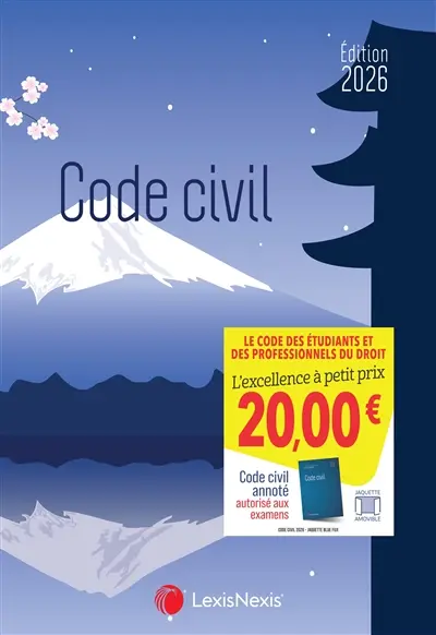Code civil 2026 : jaquette blue Fuji