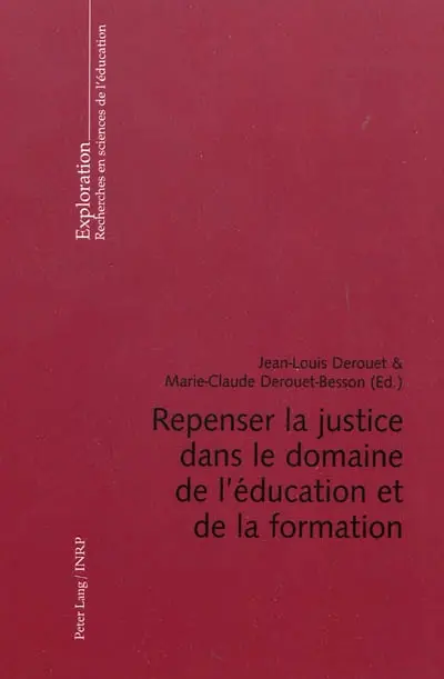 Repenser la justice dans le domaine de l'éducation et de la formation