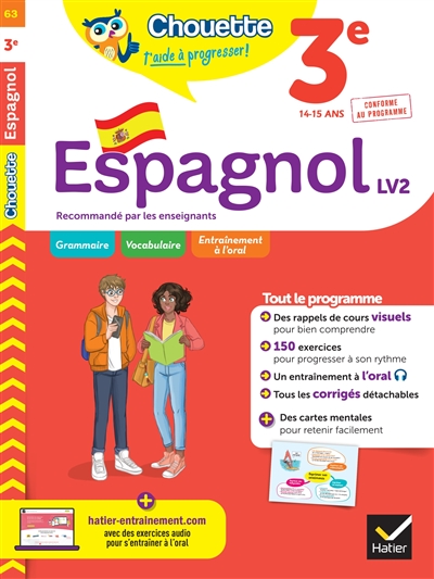Espagnol 3e LV2, 14-15 ans : conforme au programme