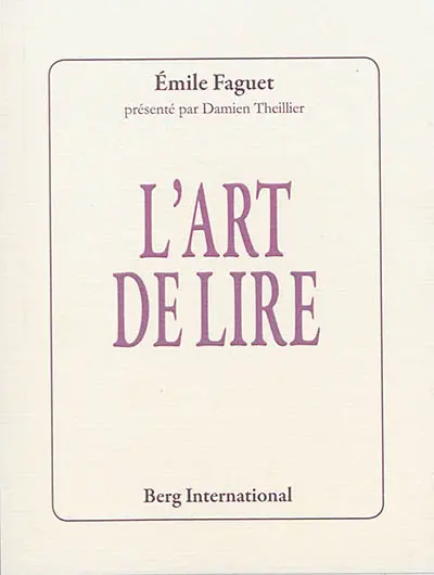 L'art de lire