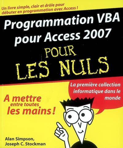 Programmation VBA pour Access 2007 pour les nuls