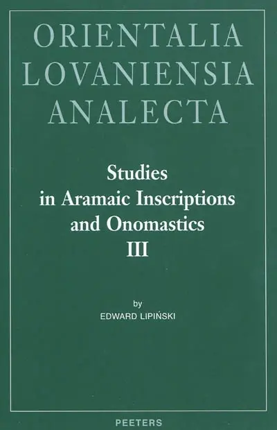 Studies in Aramaic inscriptions and onomastics. Vol. 3. Ma'lana