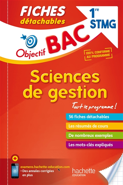 Sciences de gestion, 1re STMG : 56 fiches détachables