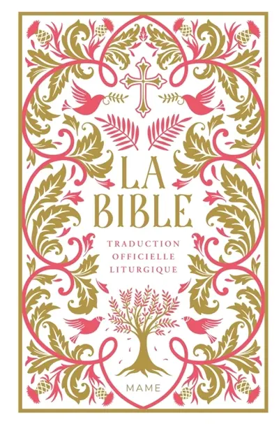 La Bible : traduction officielle liturgique : jaspage clair, rouge corail