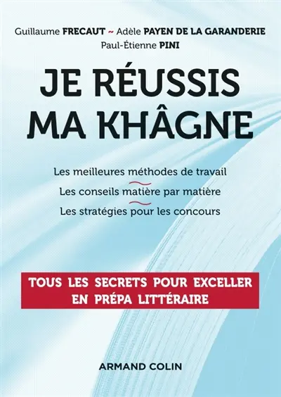 Je réussis ma khâgne : les meilleures méthodes de travail, les conseils matière par matière, les stratégies pour les concours