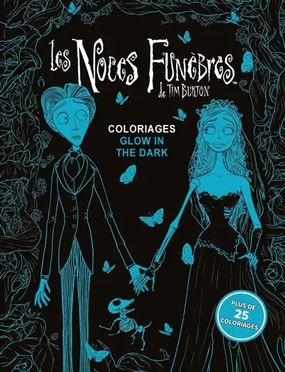 Les noces funèbres de Tim Burton : coloriages glow in the dark