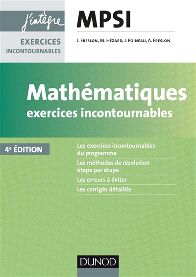 Mathématiques : exercices incontournables MPSI