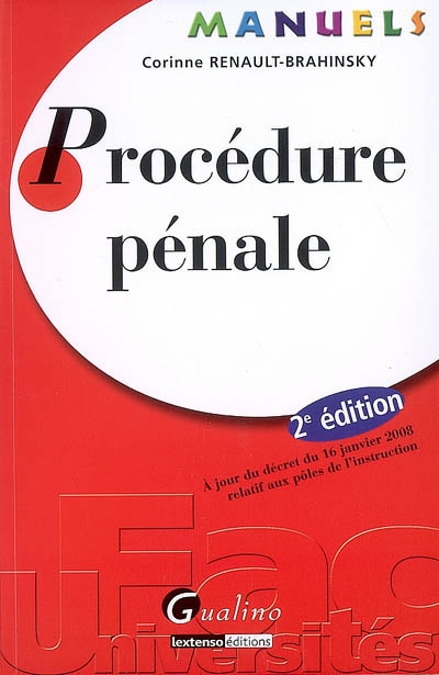 Procédure pénale : à jour...