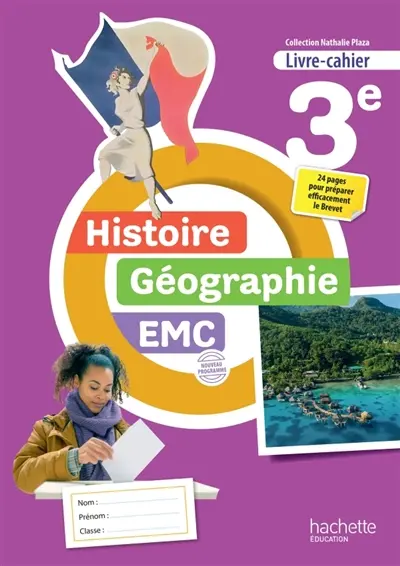 Histoire géographie, EMC 3e : livre cahier Histoire géographie, EMC 3e : livre cahier