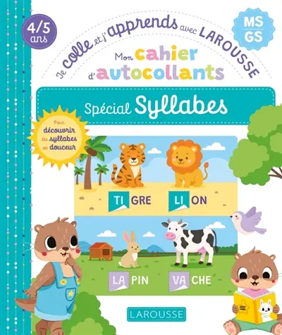 Mon cahier d'autocollants spécial syllabes : GS, 5 ans