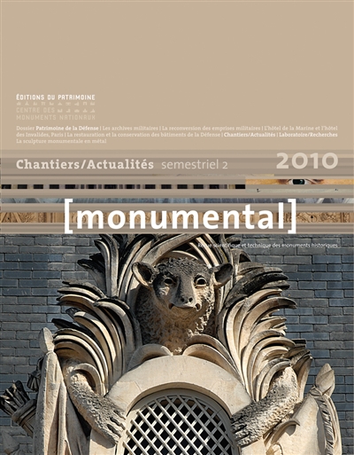 Monumental, n° 2 (2010). Chantiers, actualités