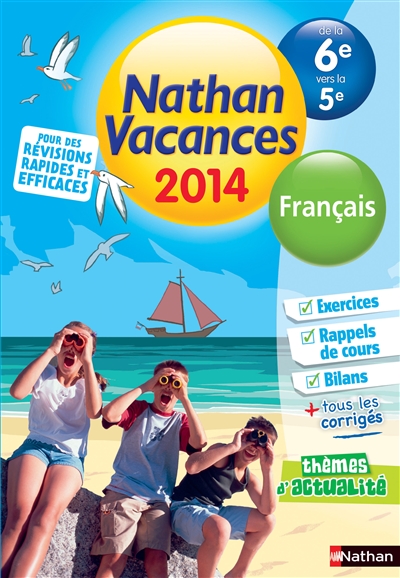 Nathan vacances 2014, de la 6e vers la 5e : français
