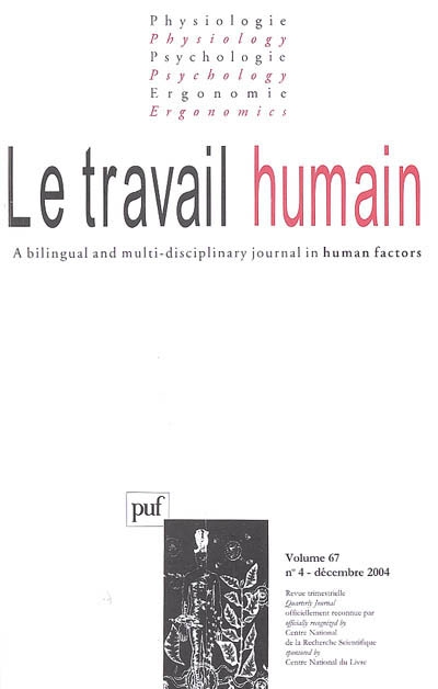 Travail humain (Le), n° 4 (2004)