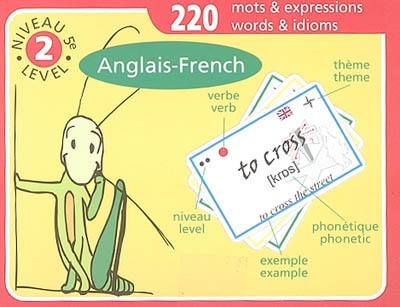 Cartes de vocabulaire anglais-français : niveau 2 : 220 mots & expressions